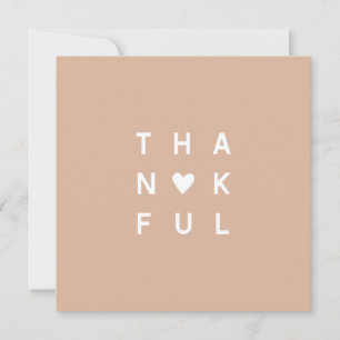 Cartes Pour Fêtes Annuelles Photo rose pâle minimaliste Thanksgiving
