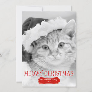 Cartes Chaton Rouge Pour Noel Zazzle Fr