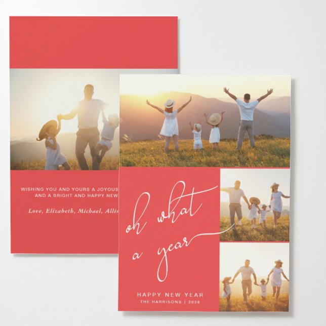 Cartes Pour Fêtes Annuelles Photo rouge du Nouvel An (Créateur téléchargé)