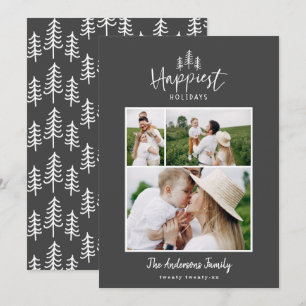 Cartes Pour Fêtes Annuelles Photo rustique de Noël minimaliste moderne