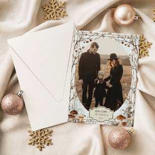 Cartes Pour Fêtes Annuelles Photo Rustique Fêtes Inspirées de la Nature