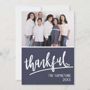 Cartes Pour Fêtes Annuelles Photo Script Heart Thanksgiving