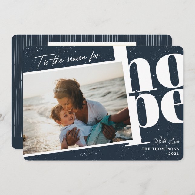 Cartes Pour Fêtes Annuelles Photo Season Hope (Devant / Derrière)