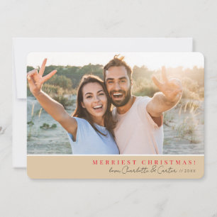 Cartes Pour Fêtes Annuelles PHOTO SIMPLE 2023 joyeux Noël calligraphie