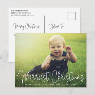Cartes Pour Fêtes Annuelles Photo simple élégante Noël moderne