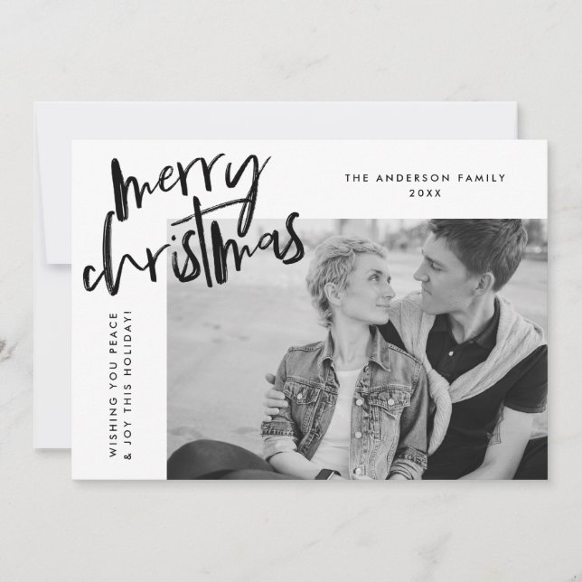 Cartes Pour Fêtes Annuelles Photo Simplement Joyeux (Devant)