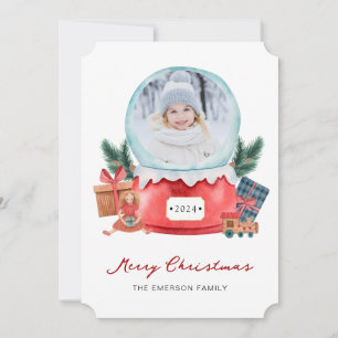 Cartes Pour Fêtes Annuelles Photo Snow Globe