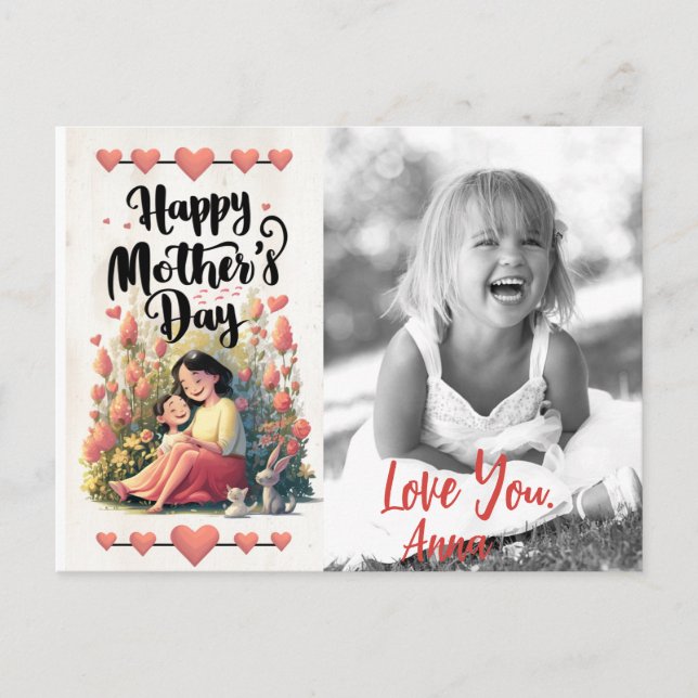 Cartes Pour Fêtes Annuelles *~* Photo Sweet Whimsical Heart Fête des Mères AP7 (Devant)