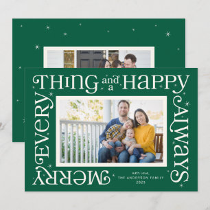 Cartes Pour Fêtes Annuelles Photo Tout Joyeux et Toujours Heureux