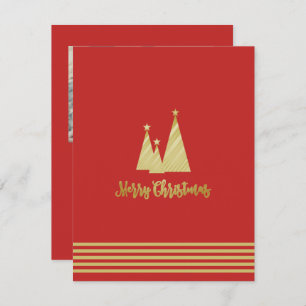 Cartes Pour Fêtes Annuelles Photo traditionnelle et élégante Golden Red Custom