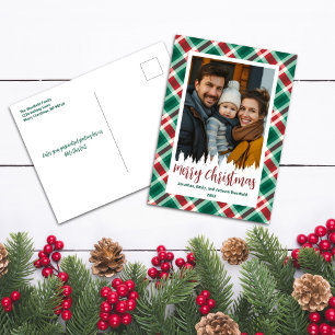 Cartes Pour Fêtes Annuelles Photo traditionnelle rouge et verte en plastique N