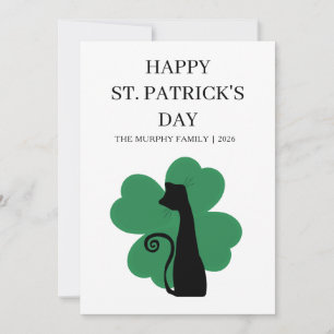 Cartes Pour Fêtes Annuelles Photo Trèfle Chat Noir Chanceux Saint Patrick H