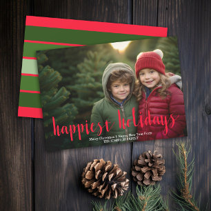 Cartes Pour Fêtes Annuelles Photo - Vacances les plus heureuses Écriture moder