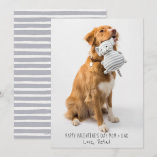Cartes Pour Fêtes Annuelles Photo Valentine Pour Maman Et Papa De Dog Pet Holi