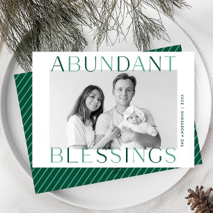 Cartes Pour Fêtes Annuelles Photo vert de bénédictions abondantes
