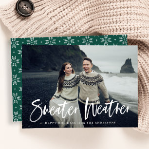Cartes Pour Fêtes Annuelles Photo vert de temps du pull