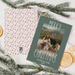 Cartes Pour Fêtes Annuelles Photo Verte Boho Polka Dot Christmas Photo Verte<br><div class="desc">Cette carte de vacances verdoyante boho polka point Noël photo verticale est parfaite pour votre accueil de vacances bohème moderne inspiré de la ferme. La police de caractères rustique classique mais délicate dessinée à la main lui donne un aspect terreux vintage tout en le gardant mignon et simple. Les pois...</div>