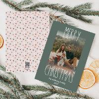 Photo Verte Boho Polka Dot Christmas Photo Verte