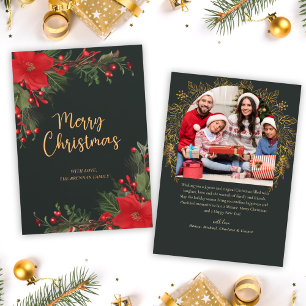 Cartes Pour Fêtes Annuelles Photo verte Joyeux Noël vert