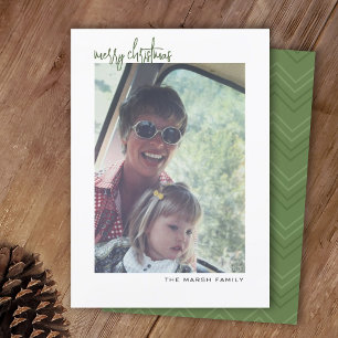 Cartes Pour Fêtes Annuelles Photo verticale - bordure blanche minimale - dos v