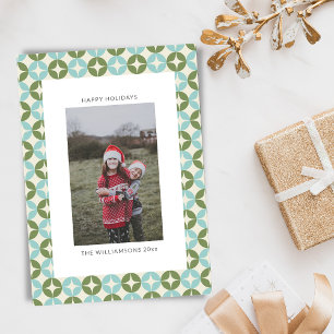 Cartes Pour Fêtes Annuelles Photo verticale du milieu du siècle Moyenne bleue