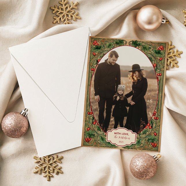 Cartes Pour Fêtes Annuelles Photo Vintage Botanical Holiday (Créateur téléchargé)