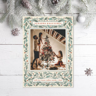 Cartes Pour Fêtes Annuelles Photo vintage Holly