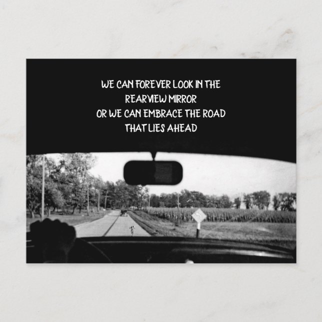 CARTES POUR FÊTES ANNUELLES PHOTO VINTAGE INSPIRATIONNELLE VUE ARRIÈRE VOITURE (Devant)