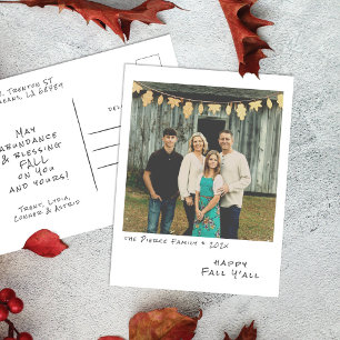 Cartes Pour Fêtes Annuelles Photo vintage instantanée - Faux Foil Feuilles Gar