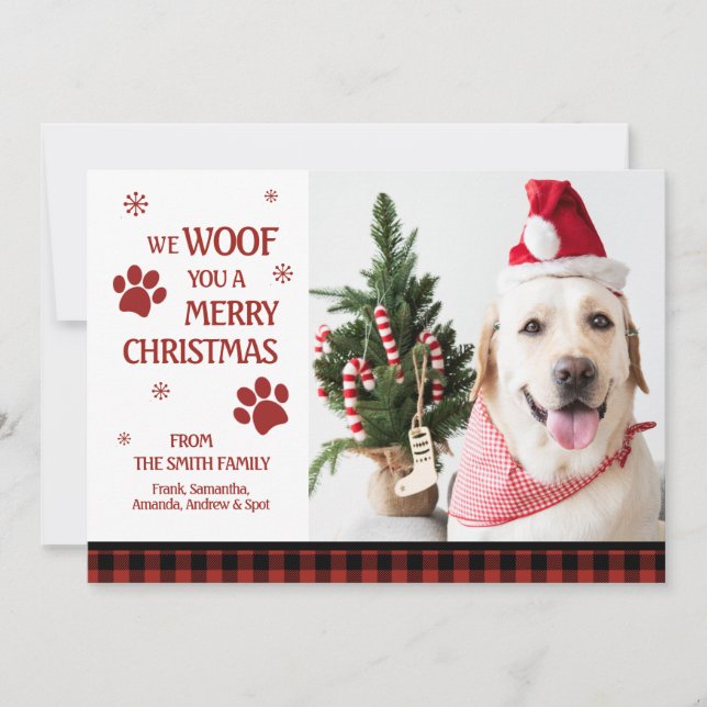 Cartes Pour Fêtes Annuelles Photo We Woes you a Merry Christmas Holiday Card (Devant)