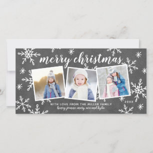 Cartes Pour Fêtes Annuelles Photo Whimsal Snshot Joyeux Noël Photo de vacances