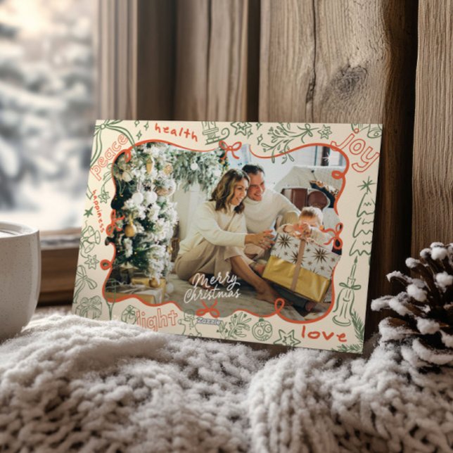 Cartes Pour Fêtes Annuelles Photo Whimsical Joyeux Noël Card (Créateur téléchargé)