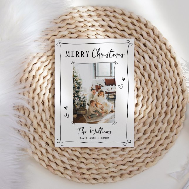 Cartes Pour Fêtes Annuelles Photo Whimsical tirée à la main (Créateur téléchargé)