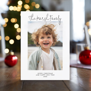 Cartes Pour Fêtes Annuelles Photo White Border - simple Joyeux Noël