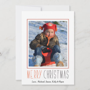 Cartes Pour Fêtes Annuelles Photocard de Noël simple et moderne