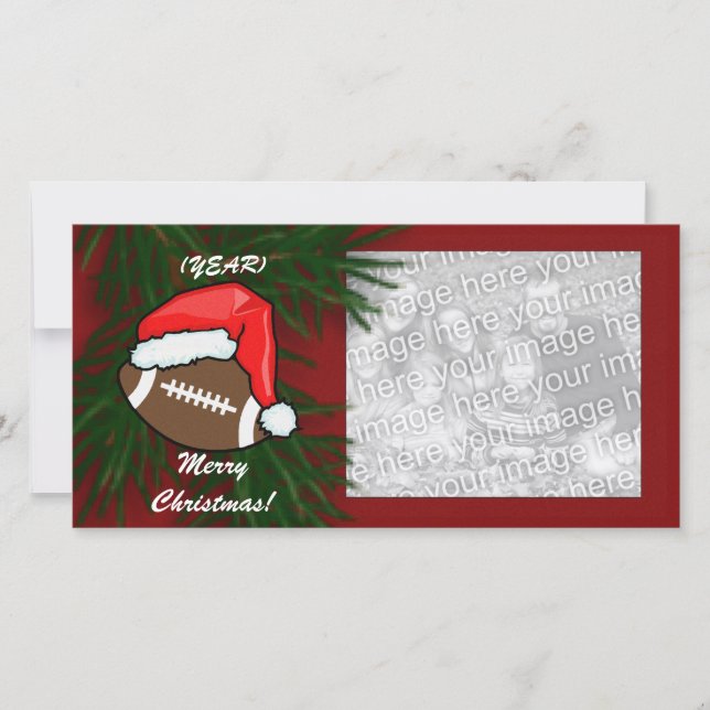 Cartes Pour Fêtes Annuelles Photocard - Football de Noël (Devant)