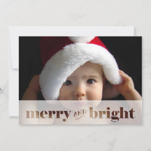 Cartes Pour Fêtes Annuelles Photocard Joyeuse et brillante