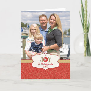 Cartes Pour Fêtes Annuelles Photocard personnalisable de Noël d'ornement de