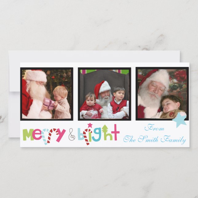 Cartes Pour Fêtes Annuelles photocards de Noël d'intagram (Devant)