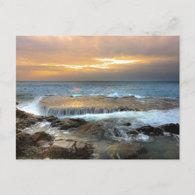 Cartes Pour Fêtes Annuelles photographie aérienne de la côte rocheuse (Devant)