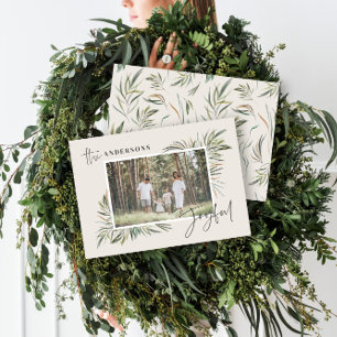 Cartes Pour Fêtes Annuelles Photographie botanique naturelle et élégante Noël