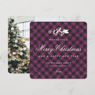 Cartes Pour Fêtes Annuelles Photographie classique de neige violette de Buffle