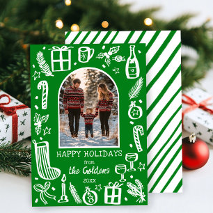Cartes Pour Fêtes Annuelles Photographie d'arche personnalisée de Noël mignon