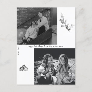 Cartes Pour Fêtes Annuelles Photographie d'art minimaliste en noir et blanc po