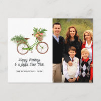 Photographie de famille de Noël de bicyclette flor