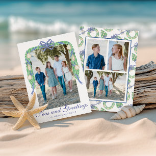 Cartes Pour Fêtes Annuelles Photographie de guirlande de Noël aux huîtres côti