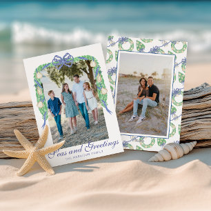 Cartes Pour Fêtes Annuelles Photographie de guirlande de Noël aux huîtres côti