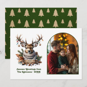 Cartes Pour Fêtes Annuelles Photographie de Noël « Cogneuse de cerf des bois,