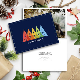 Cartes Pour Fêtes Annuelles Photographie de Noël, couleur géométrique moderne