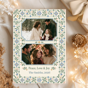 Cartes Pour Fêtes Annuelles Photographie de Noël d'art folklorique scandinave
